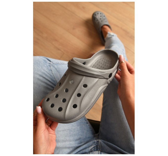 Сабо жіночі сірого кольору 204340L