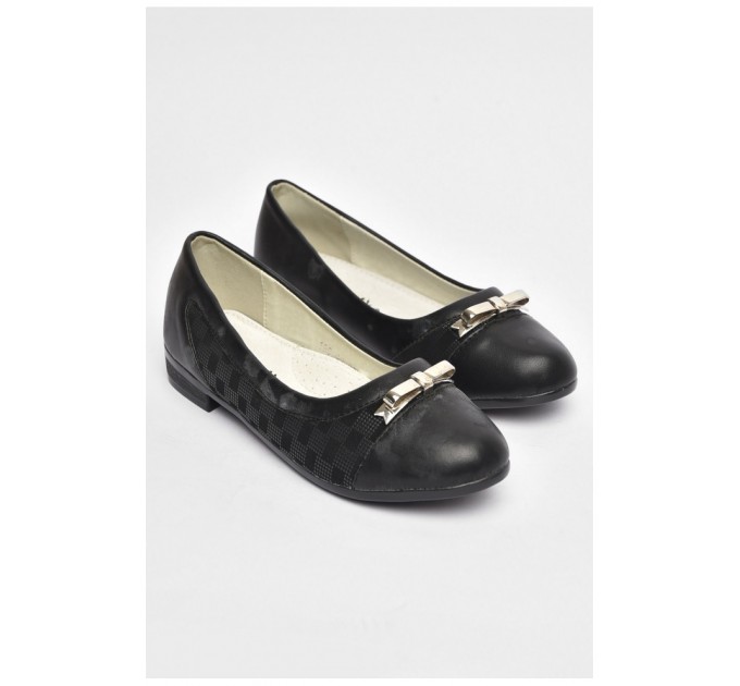 Балетки дитячі дівчинка однотонні чорного кольору 204351L