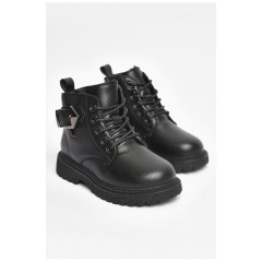 Ботинки детские для девочки черного цвета зимние 204364L