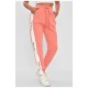 Спортивні штани жіночі на флісі темно-рожевого кольору 204436L
