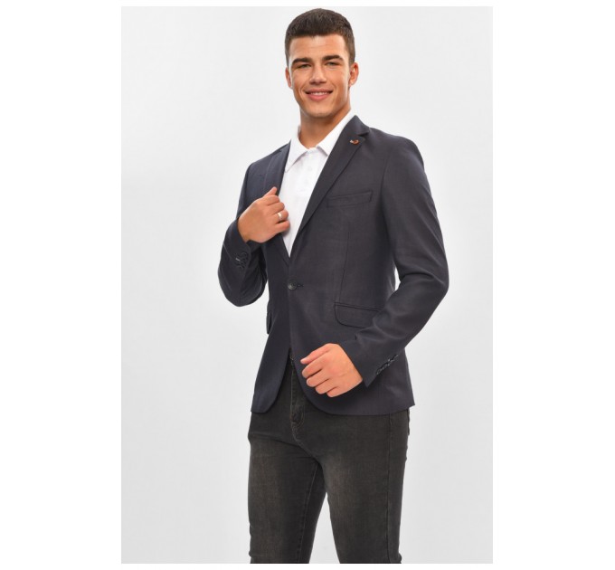 Піджак чоловічий темно-синього кольору 204451L
