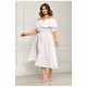 Платье женское однотонное белого цвета 204566L