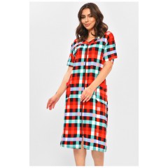 Халат жіночий батальний червоного кольору з принтом 204606L