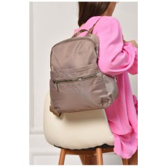 Рюкзак жіночий однотонний сірого кольору 204636L