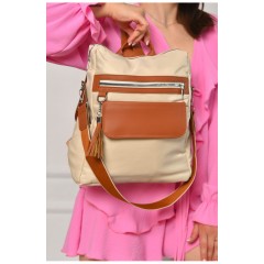 Рюкзак жіночий світло-бежевого кольору 204649L