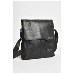 Сумка чоловіча через плече з екошкіри чорного кольору 204775L