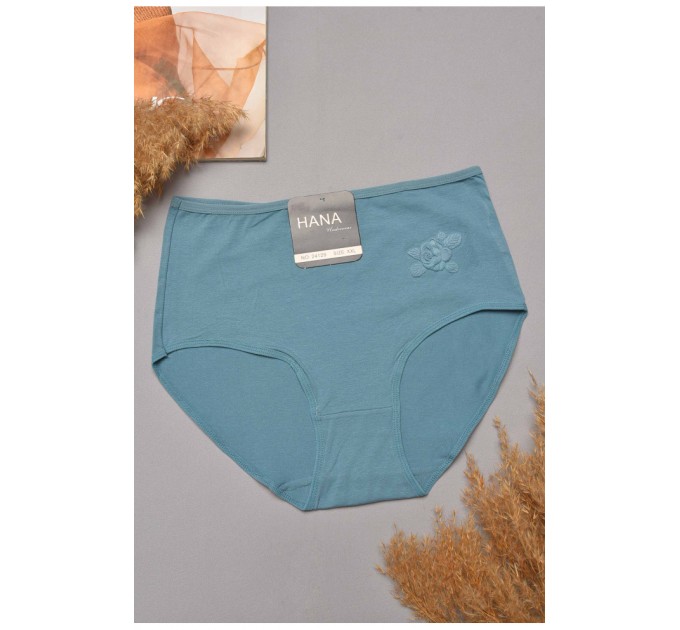 Труси жіночі напівбатальні темно-блакитного кольору 204789L