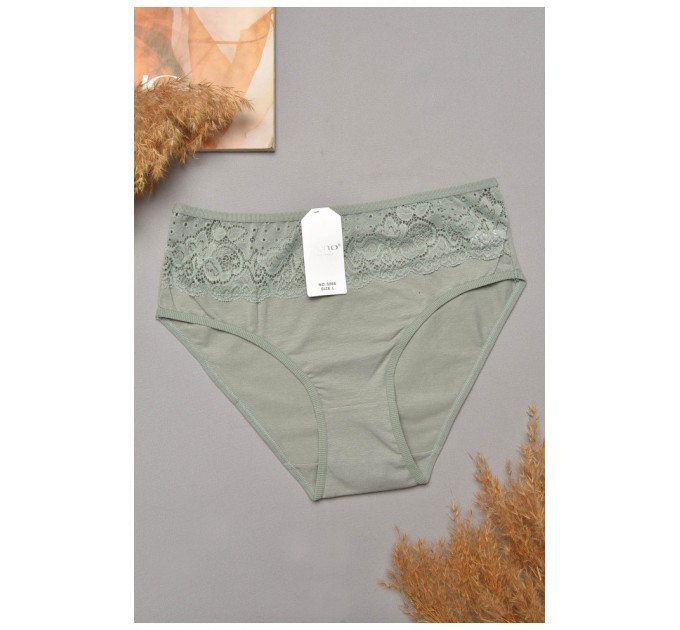 Трусы женские полубатальные мятного цвета 204809L.