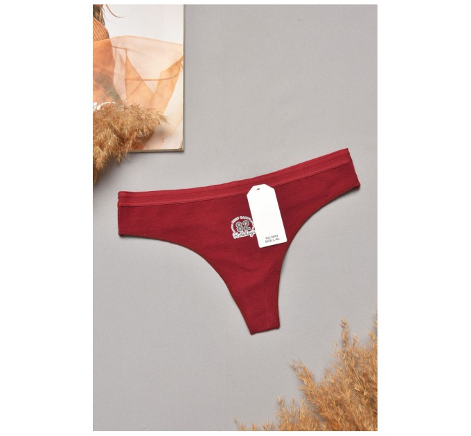 Стрінги жіночі бордового кольору 204841L