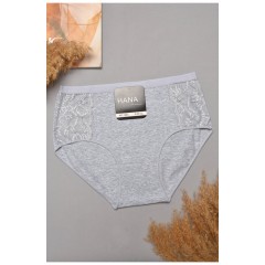 Труси жіночі напівбатальні сірого кольору 204849L