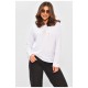 Женская кофта однотонная белого цвета с принтом 205120L