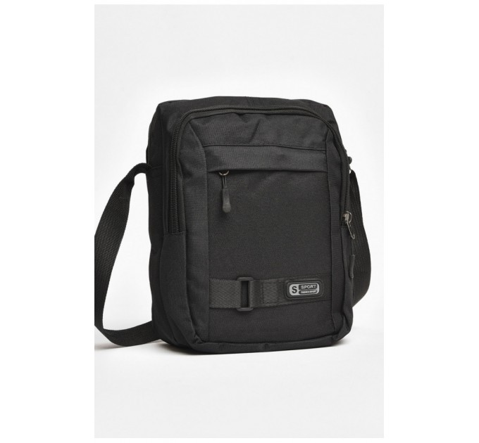 Мужская сумка через плечо текстиль черного цвета 205431L