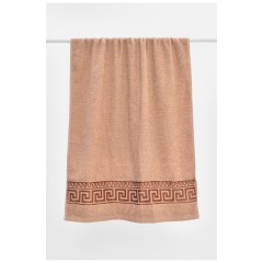 Полотенце банное махровое светло-коричневого цвета 205528L Полотенце банное махровое светло-коричневого цвета 205528L