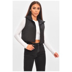 Жилетка женская демисезонная черного цвета 205688L