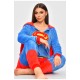 Жіноча піжама кігурумі синього кольору з принтом 205753L