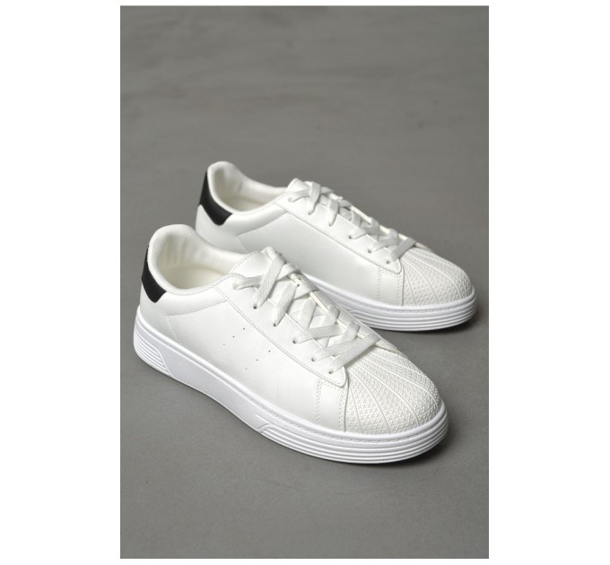 Кроссовки мужские белого цвета на шнуровке 205770L