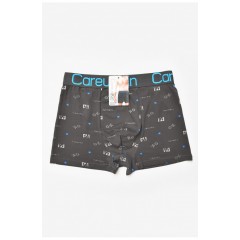 Боксери чоловічі темно-сірого кольору з принтом 205912L