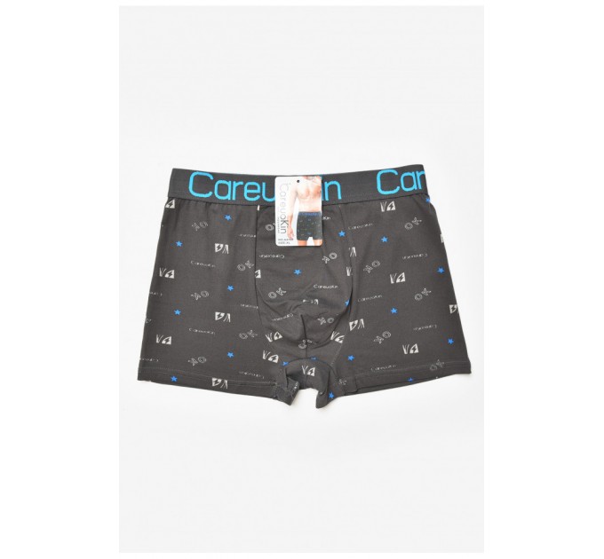 Боксеры мужские темно-серого цвета с принтом 205912L