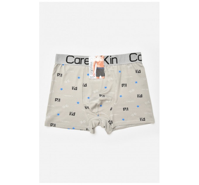 Боксеры мужские серого цвета с принтом 205913L.