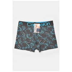 Боксери чоловічі темно-сірого кольору з принтом 205925L