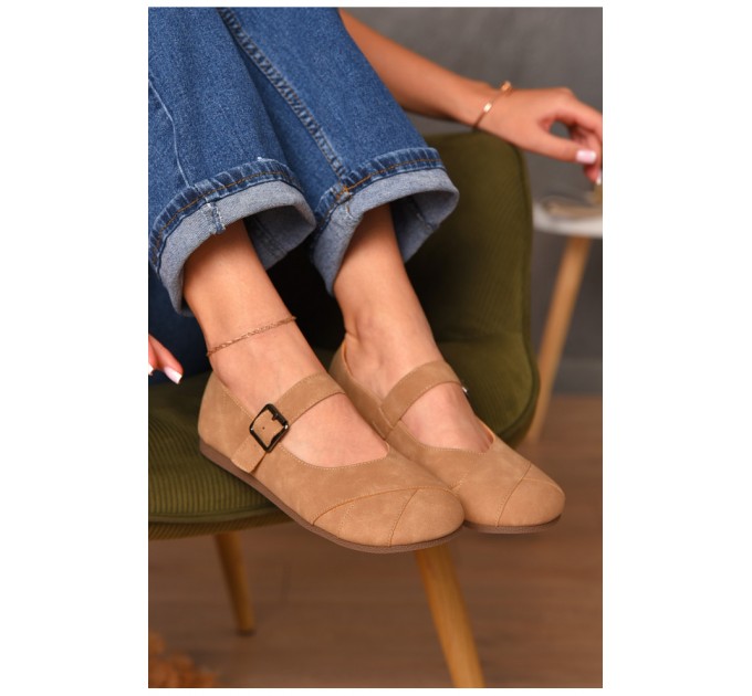 Туфлі жіночі темно-бежевого кольору 205981L