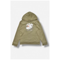 Світшот дитячий для хлопчика на флісі кольору хакі 206007L