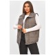 Жилетка жіноча однотонна сірого кольору 206120L