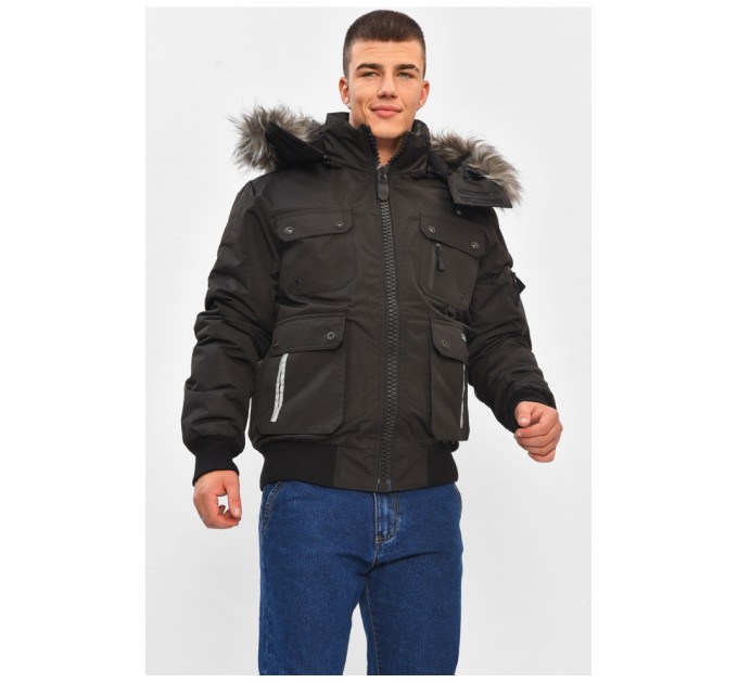Куртка мужская еврозима черного цвета 206418L