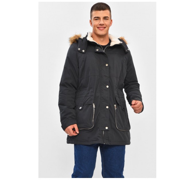 Куртка мужская демисезонная темно-синего цвета 206431L