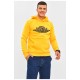 Худі чоловіче на флісі жовтого кольору з принтом 206443L