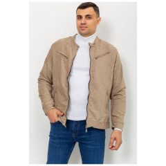 Бомбер чоловічий бежевий замшевий 150676L