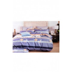 Комплект постільної білизни синього кольору півторка 152320L Комплект постільної білизни синього кольору півторка 152320L