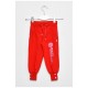 Штани дитячі дівчинка червоного кольору з написом 153660L