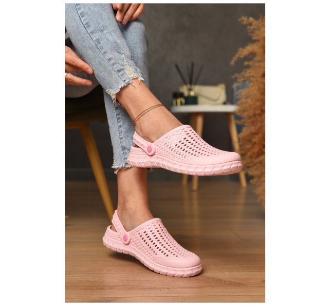 Крокси жіночі рожевого кольору 155995L