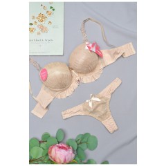 Комплект женский бежевого цвета чашка В 158037L