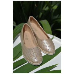 Балетки дитячі бежевого кольору однотонні 158658L
