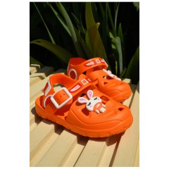 Сандалии детские пена для девочки оранжевого цвета 159552L