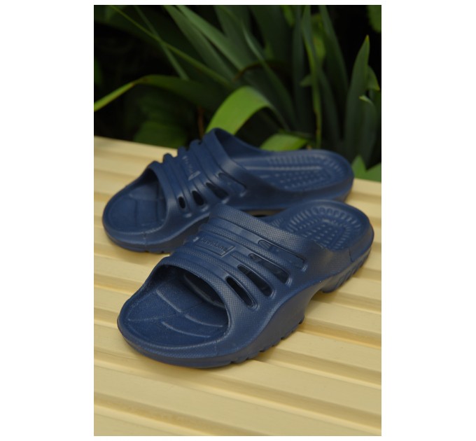Шльопки підліткові для хлопчика темно-синього кольору 159886L