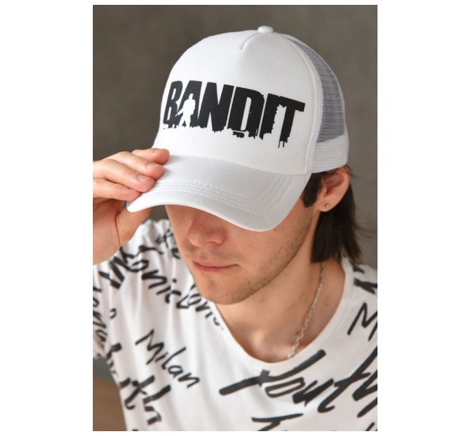 Кепка мужская белого цвета 160403L