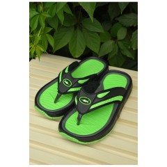 Вьетнамки подростковые для мальчика черного цвета с салатовыми вставками 162531L Вьетнамки подростковые для мальчика черного цвета с салатовыми вставками 162531L