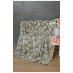 Плед коричневого кольору з принтом розмір 180*200 164119L