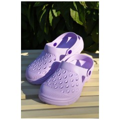 Кроксы детские для девочки лилового цвета 165365L