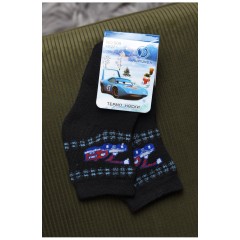 Шкарпетки дитячі махрові для хлопчика чорного кольору 167965L Шкарпетки дитячі махрові для хлопчика чорного кольору 167965L