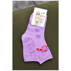 Шкарпетки для дівчинки бузкового кольору з малюнком 168284L