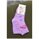 Шкарпетки для дівчинки бузкового кольору з малюнком 168284L