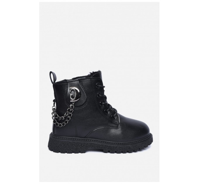 Ботинки детские для девочки черного цвета зимние 169349L
