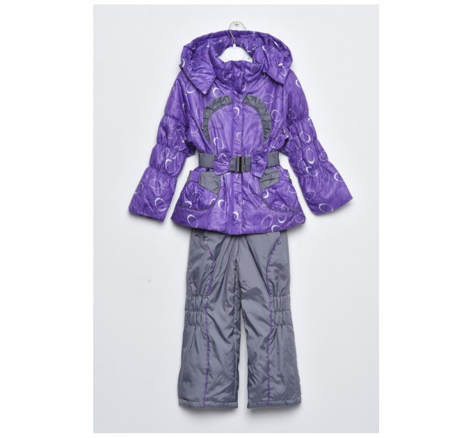 Куртка и полукомбинезон детский для девочки еврозима фиолетового цвета 169498L