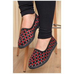 Тапочки женские красного цвета 170184L