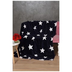 Плед синего цвета с принтом 180*200 170588L Плед синего цвета с принтом 180*200 170588L