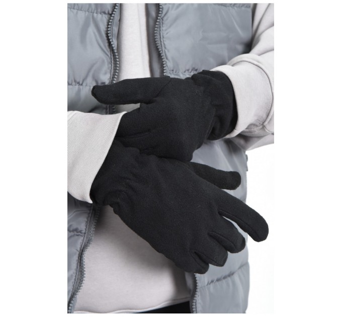 Рукавички чоловічі флісові чорного кольору 170833L